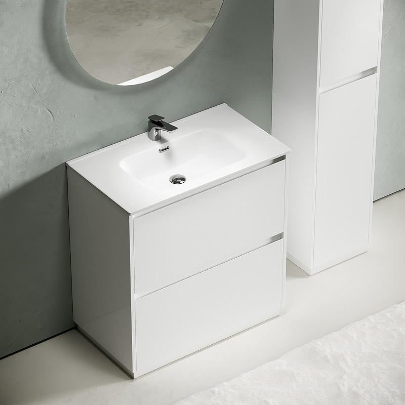 Тумба под раковину Sancos Libra Floor 80 LB80FW Белый глянец