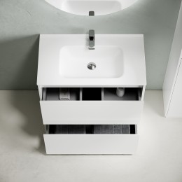 Тумба под раковину Sancos Libra Floor 80 LB80FW Белый глянец