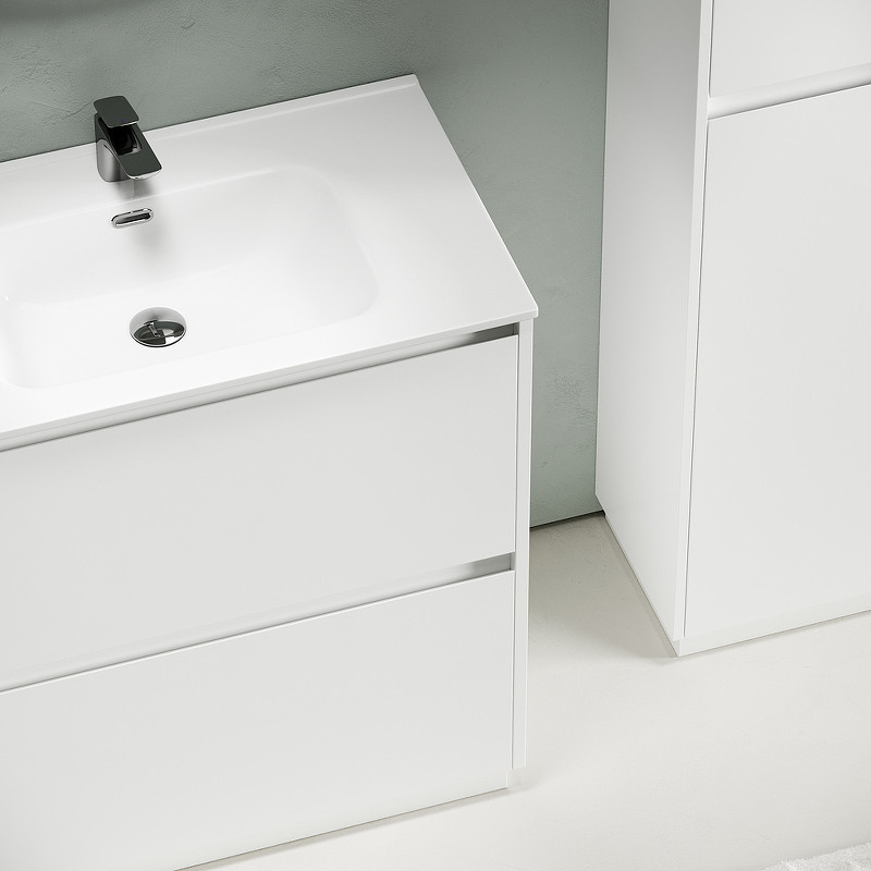 Тумба под раковину Sancos Libra Floor 80 LB80FW Белый глянец