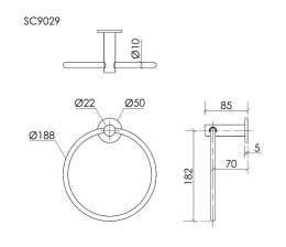 Кольцо для полотенец Sancos Base SC9029BN цвет Никель брашированный