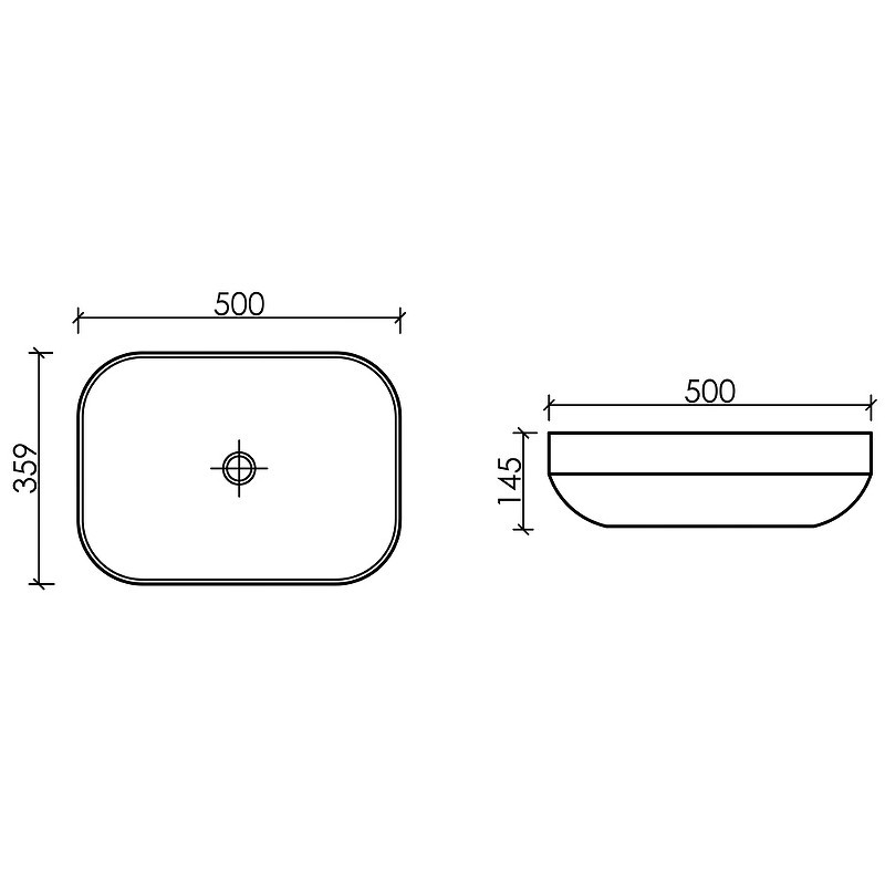 Раковина-чаша Ceramicanova Element 50 CN6055MB Черная матовая