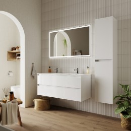 Тумба под раковину Sancos Cento 120 CN120-2W подвесная Белый глянец