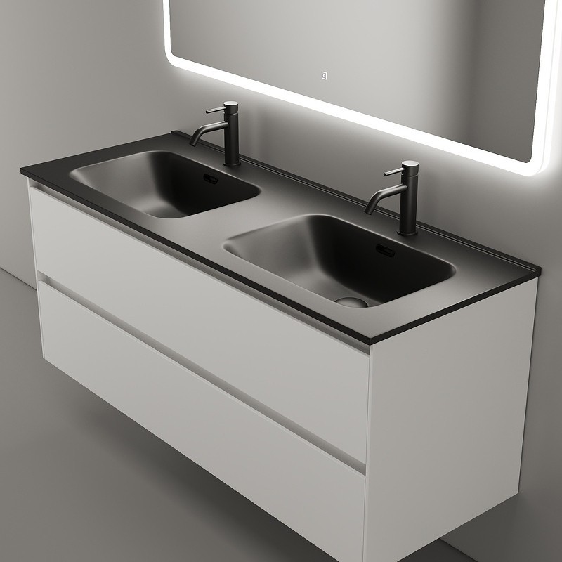 Тумба под раковину Sancos Cento 120 CN120-2W подвесная Белый глянец