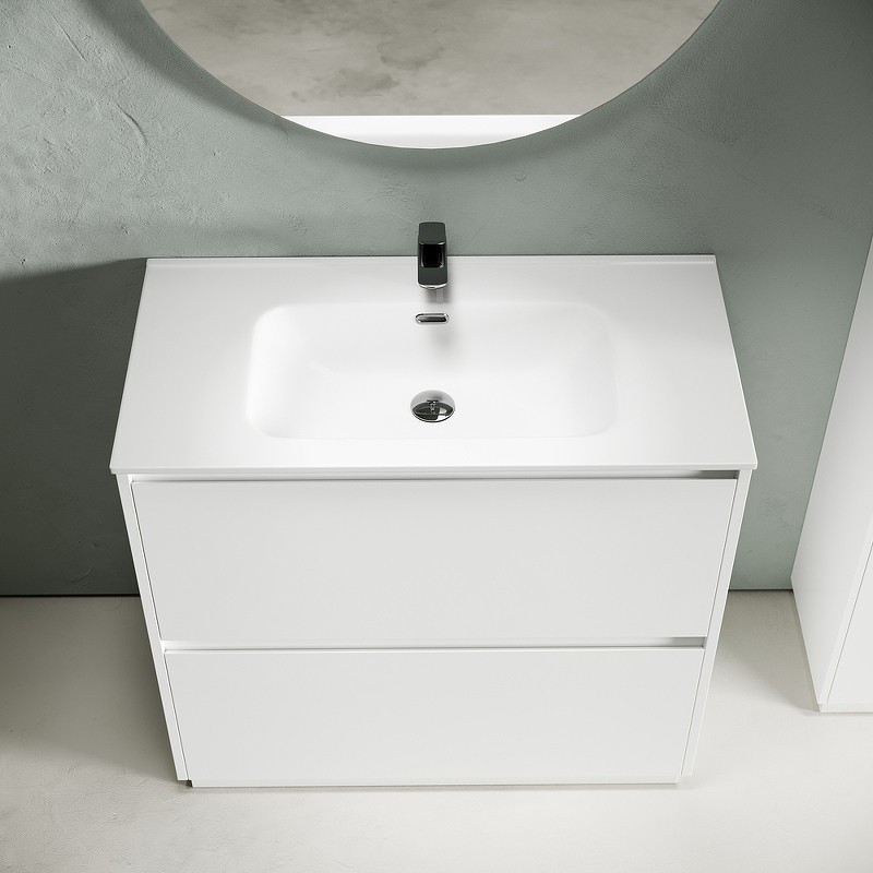 Тумба под раковину Sancos Libra Floor 90 LB90FW Белый глянец