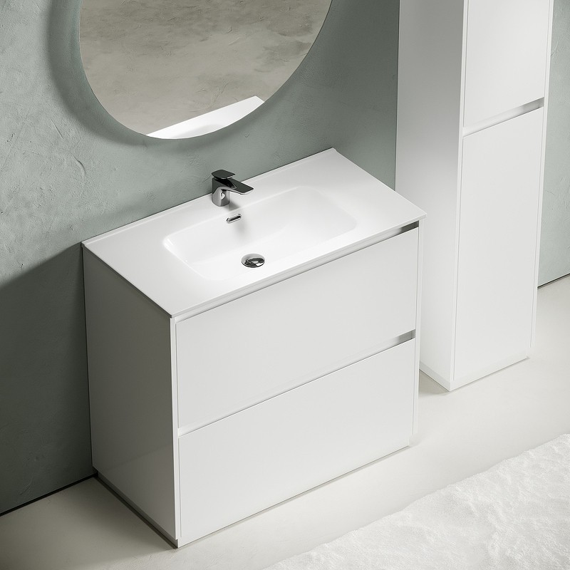 Тумба под раковину Sancos Libra Floor 90 LB90FW Белый глянец