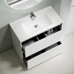 Тумба под раковину Sancos Libra Floor 90 LB90FW Белый глянец