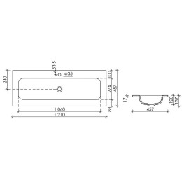 Раковина Ceramicanova Grace 120 CN7017 Белая