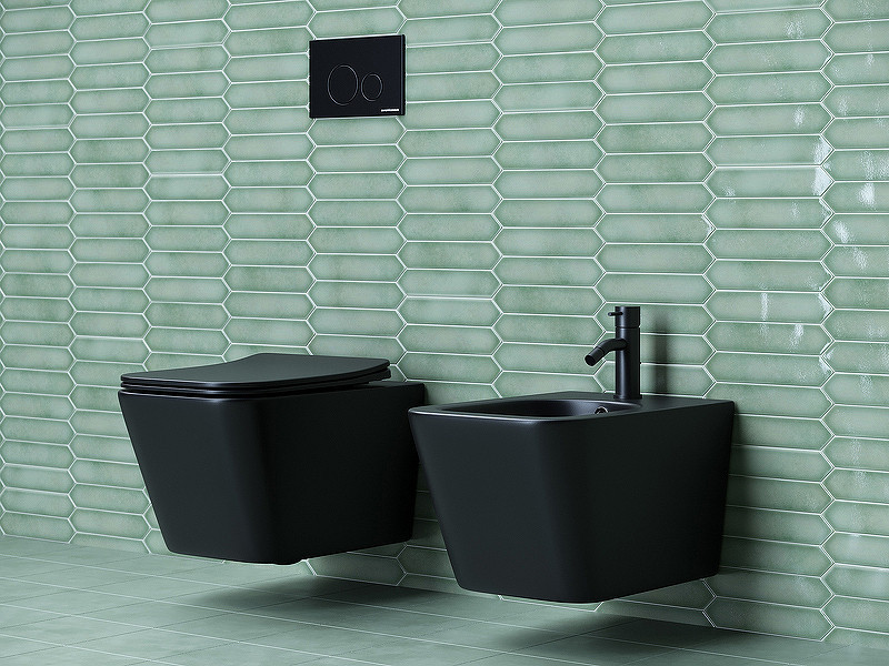 Унитаз Ceramicanova Metric CN3007MB подвесной Черный матовый с сиденьем Микролифт