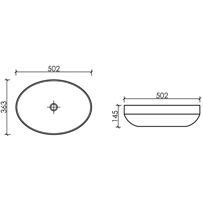 Раковина-чаша Ceramicanova Element 50 CN6056MB Черная матовая