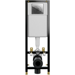 Комплект унитаза Ceramicanova Play CN3001 с инсталляцией Cersanit Black 35 S-IN-BLACK-Cg-w с сиденьем Микролифт и клавишей смыва Хром